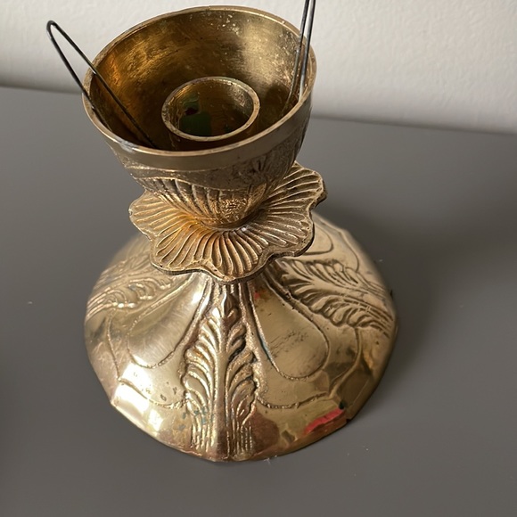 Vintage Brass Ornate Regency Candlestick Holder - Picture 3 of 8